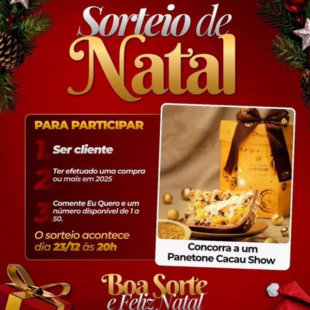 Post de 21/12/2025 no Instagram da loja