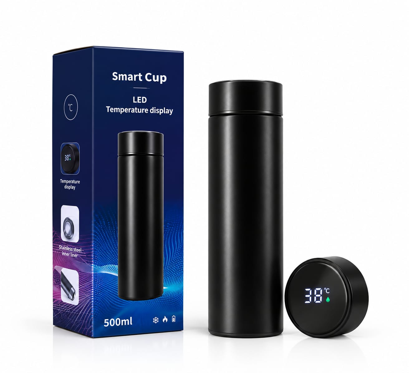 Garrafa térmica Smart Cup com led